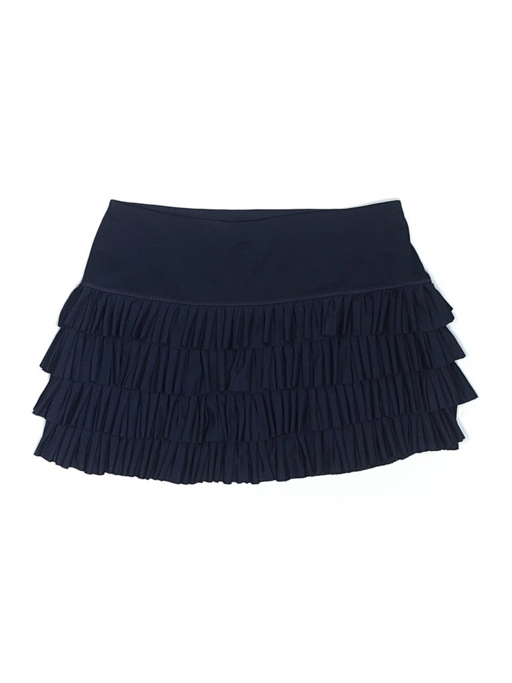 LUCKY IN LOVE Mon Amie Tennis Skort pleated tiered skirt navy blue sz Medium